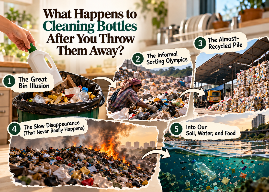 What Happens to Cleaning Bottles After You Throw Them Away?