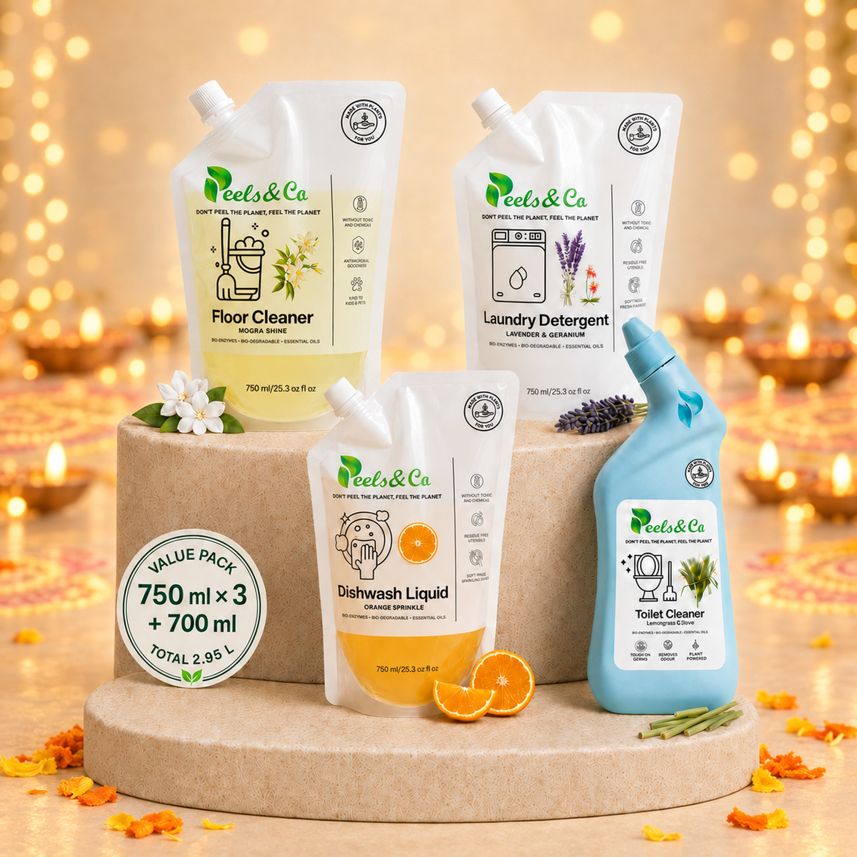 Daily Essentials Bundle – 4 Cleaners (2.95L)
