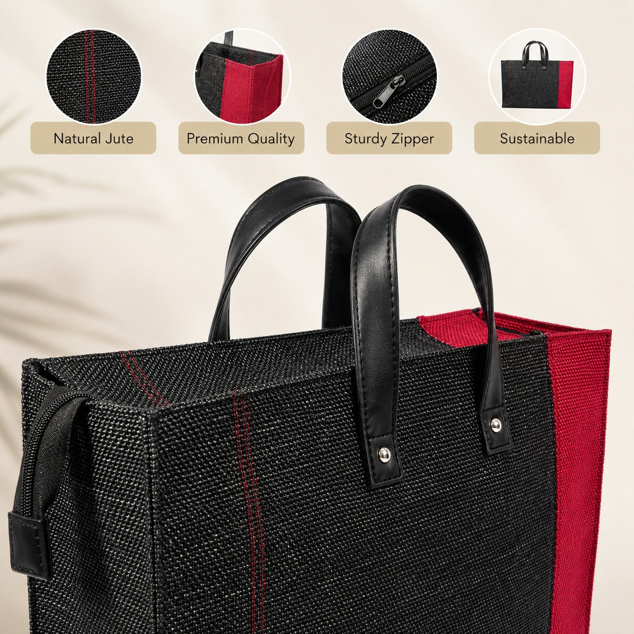 Signature Jute Tote - Lifestyle · premium · office to market