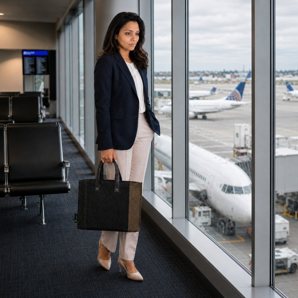 Signature Jute Tote - Lifestyle · premium · office to market