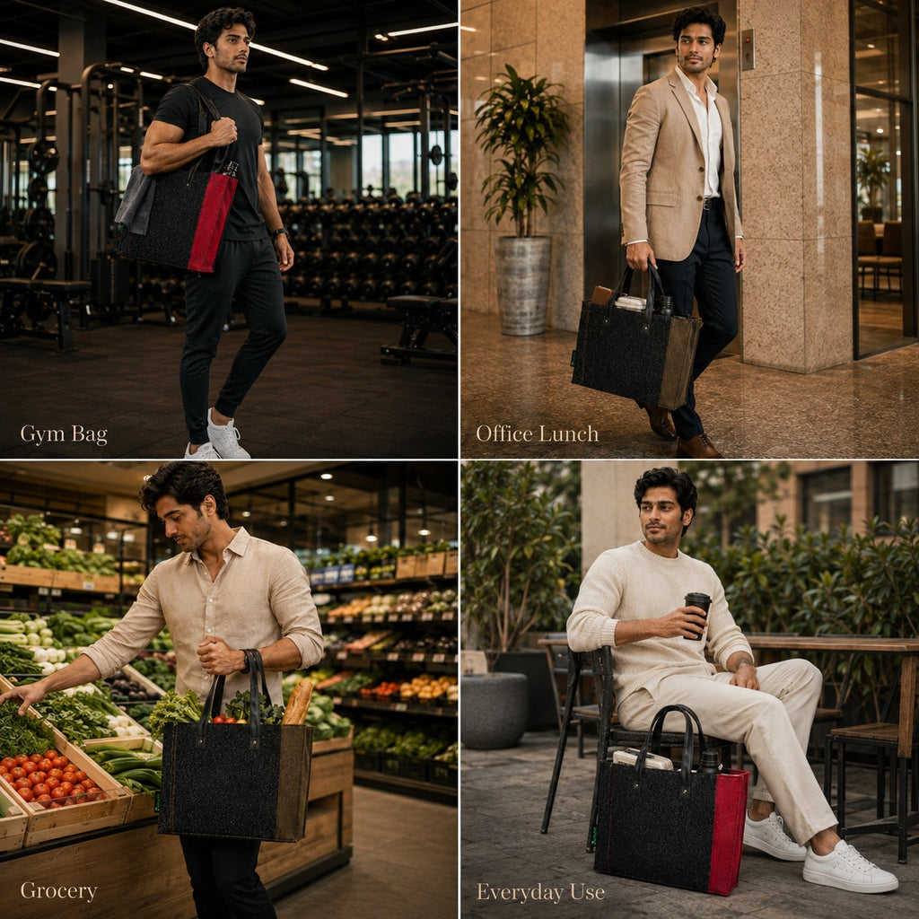 Signature Jute Tote - Lifestyle · premium · office to market